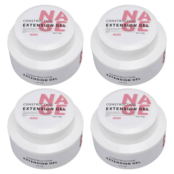 4 stk. negleforlængelsesgel - klar negleforlængelse styrker DIY manicure UV-gel til neglekunst