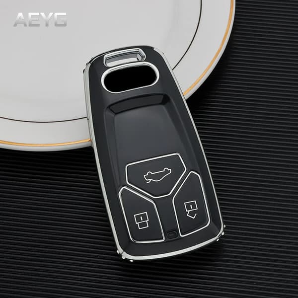 Muodikas TPU-auton avainkotelo, täysi suoja Audi A6 A5 Q7 S4 S5 S7 A4 B9 A4L 4m 8W Q5 TT TTS RS 8S Coupe -automallinnustarvikkeille