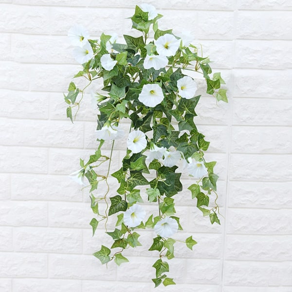 65,5 cm Konstgjord Siden Morning Glory Konstgjord Blomma Konstgjorda Falska Blommor Hängande Växt för Bröllop Hem Fest DIY Bordsdekor