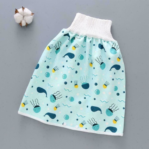 Baby Waterproof Absorbent Shorts Childrens Diaper Training Skirt Skirt-full Print Bear
