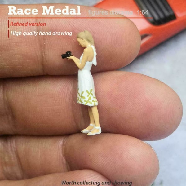 Small Photo Girl With Long Skir 1/64collect Racemedal Popular B Green