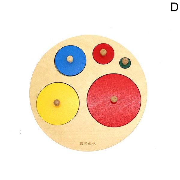 Wooden Board Puzzles Jigsaw Kids Early Learning Educational D Large Round Panel