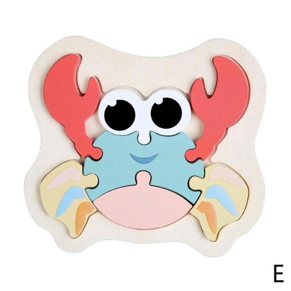 Wooden Puzzle Kid Early Educational Toys Baby Hand New Grasp E Crab