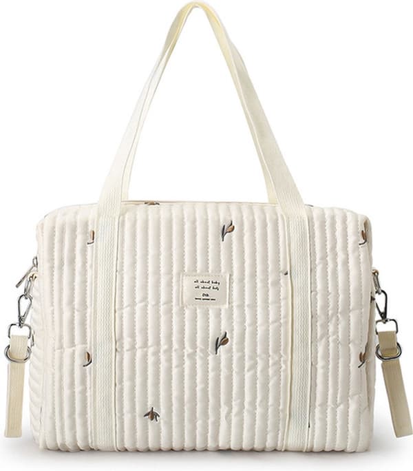 Bleiebag - Mamma bag - Skulderveske - Stelleveske - Mamma gave - Stor størrelse - Olivengrønn - Beige