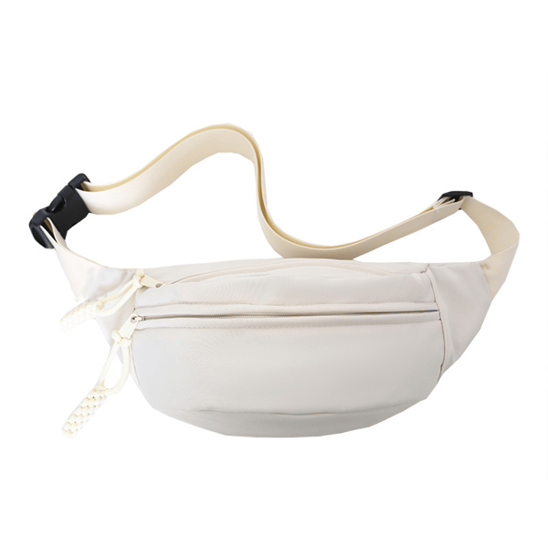 Hvit brystveske for kvinner, ny avslappet og enkel crossbody-veske f