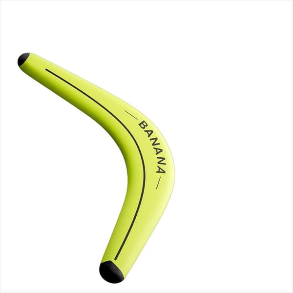 Bananformet boomerang, udendørs forældre-barn blød boomerang, sikkert kastelegetøj til børn, park, græs, sjove pile