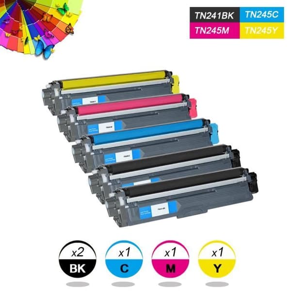 Cartouche Toner TN241 TN245 Brother HL3140CW - Sort/Cyan/Magenta/Gul