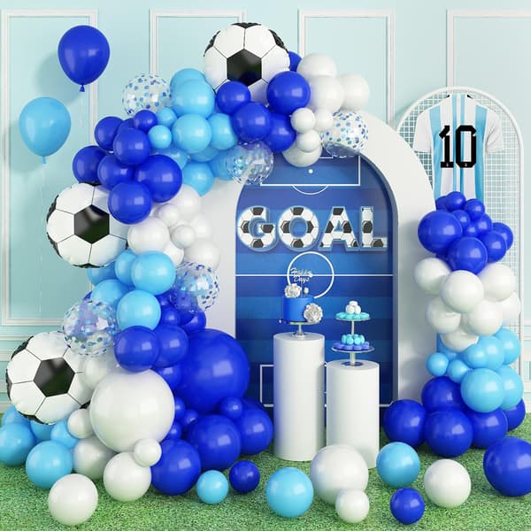 103 latex fotbollsballongbågar för examensfest