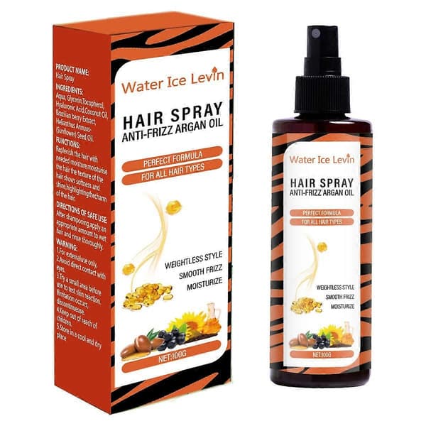 Arganolie Udglattende Serum, Anti-Frizz Serum Spray Til Alle Hårtyper Reparerer Skader & Kontrollerer Flyvsk Hår - Vegansk, Grusomhedsfri og Glutenfri