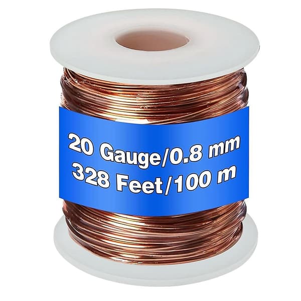 99,9% Myk Kobbertråd, 20 Gauge/ 0,8 mm Diameter, 328 Fot/ 100 M, 1 Pund Spole Ren Kobbertråd