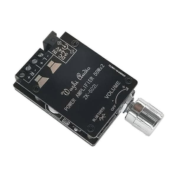 -502L 2X50W Bluetooth 5.0 Forsterkerkort Digital Lyd HiFi Stereo Dobbelkanal Klasse D AMP