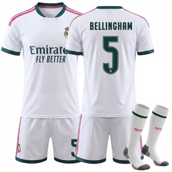 2627 Real Madrid Hjemme Børnefodboldtrøje Nr. 5 Bellingham