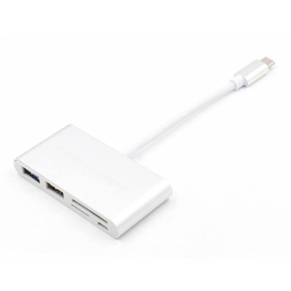 5 Ports Type-c Card Reader Multi Functional Portable Usb 3.0 Silver