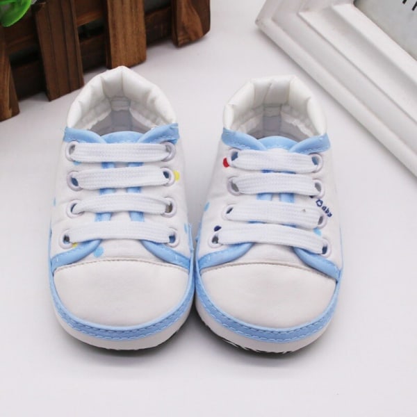 Baby Canvas Sports Sneakers First Walkers Shoes Light Blue 7-12months
