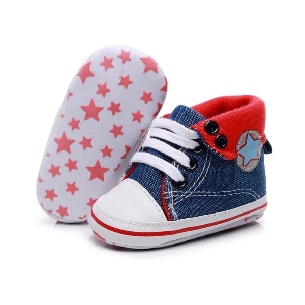 Baby Casual Sports High-top Canvas Toddler Shoes Black 0-6m