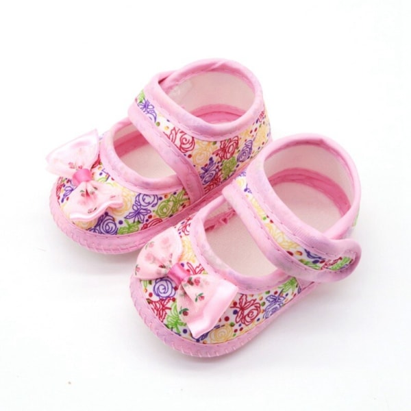 Baby Girl Anti-slip Floral Bow Casual Sneakers Toddler Shoes Pink 7-12months