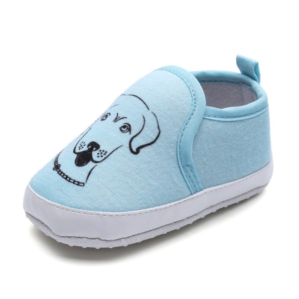 Infant Puppy Printed Canvas Push-on Baby Soft Sole Toddler Shoes L 13-18months