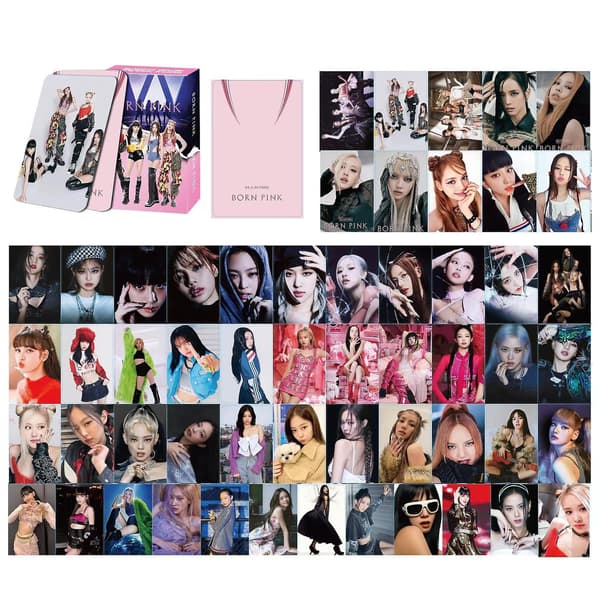 55 stk. Kpop Black Pink Fotokort Black Pink Lomo-kort For Fans Gave[HK]