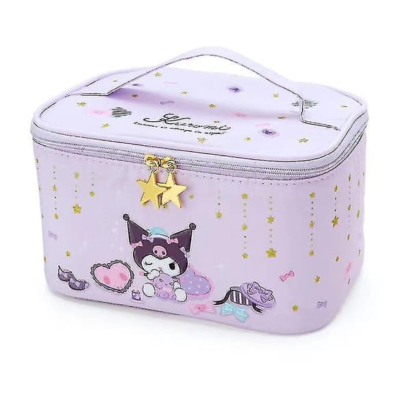Born Pretty Sanrios Kuromi Cinnamoroll Kawaii Tegneserie Pu Sminkeveske Utendørs Multifunksjonell Reise Kosmetikkveske Toalettmappe