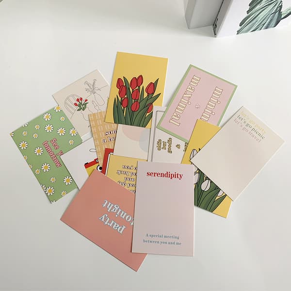 Vægdekoration Kort Tulipan Blomst Geometrisk Farveblok Kollegium Koreansk Stil Fotorekvisitter{wh}