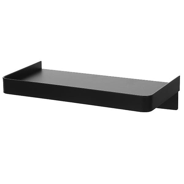 Klistremerke veggmontert hylle Liten veggmontert selvklebende hylle Telefonholder Hylle Svart 18,5X9,1X4,2CM Svart