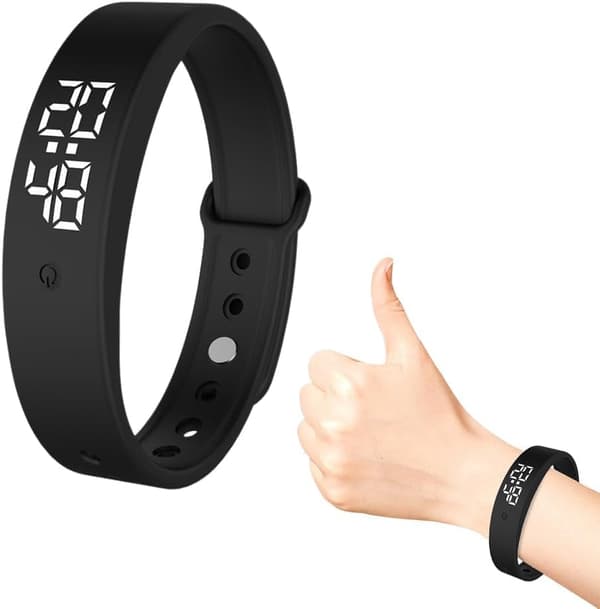 Vibrerende alarmklokke-armbånd, en vibrerende klokke/armbånd som passer for både barn og voksne, lydløst vibrerende alarmklokke-armbånd