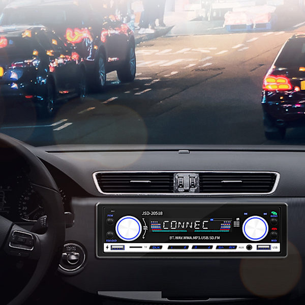 Vintage Bilradio Bluetooth Stereo med MP3-funksjon