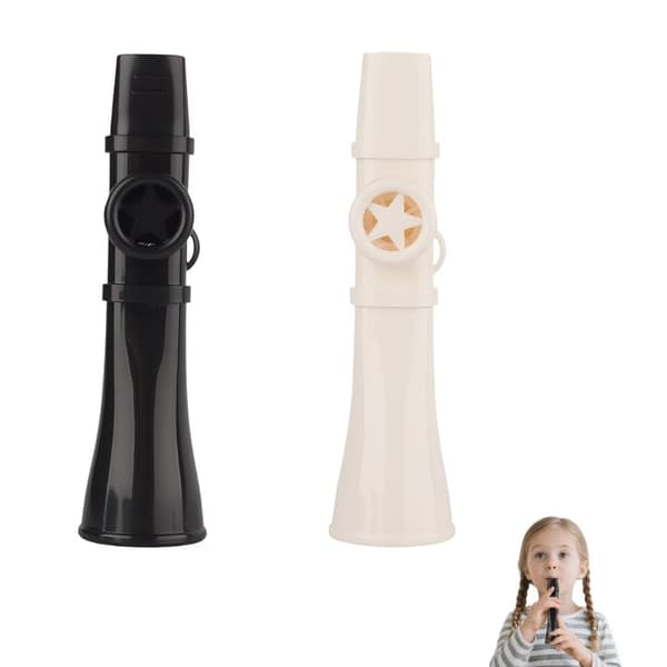 2 deler nytt bærbart flerpakningsmusikk Kazoo-instrument To tonehull Enkel å spille Gjenbrukbar Praktisk fløyte Vaskbart miniinstrument