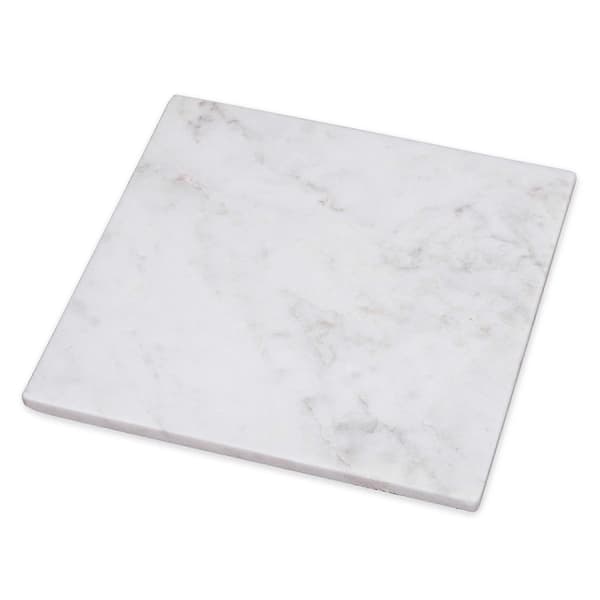 20x20cm hvid marmor bordskåner firkantet køkkenunderlag cremet