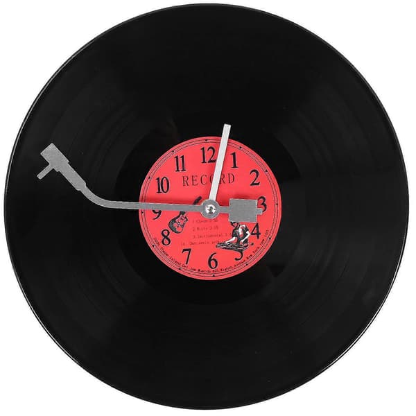 Europeisk Retro Ultrastille Klokke Vinylplate Personlig Veggklokke Kafé Bar Dekorativ Veggklokke