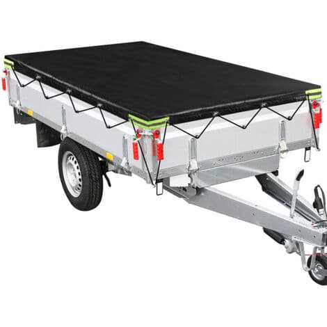 Trailer Cover 212x123cm – PVC Reinforced Oxford Fabric – Weather and UV Resistant – Fastening Strap Included – 500-750KG