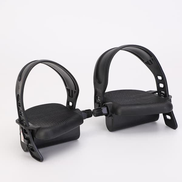 Ett par treningssykkelpedaler med sklisikre stropper for treningssykkel - 1/2 tomme [DB]