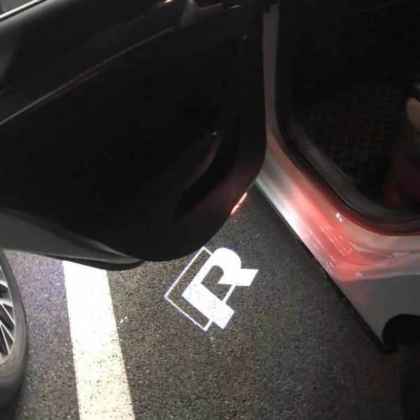 2 stk. Bil LED Dekorativ Dørlys Velkomstprojektor Kompatibel VW Passat B6 B7 Sharan CC Golf 5 6 7 Jetta Scirocco 3 Tiguan EOS R