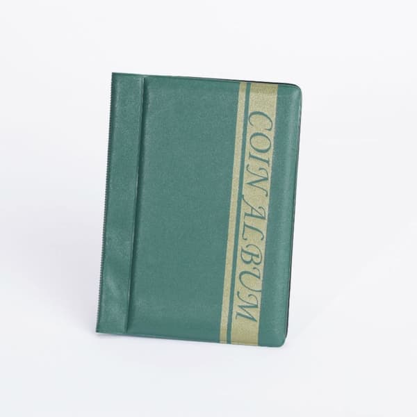 Myntsamlingsbok Myntoppbevaringsalbum GRØNN