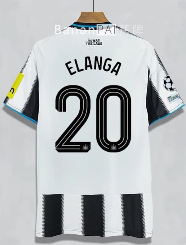 25-26 Newcastle United UEFA Champions League Hjemmefotballdrakt Nr. 20 Elanga
