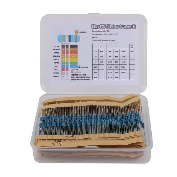 600 stk Resistor Kit Resistors Sortiment Kit Metallfilm