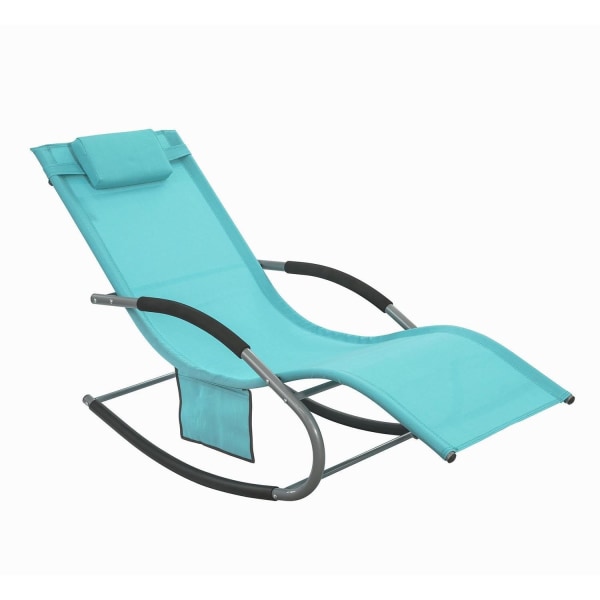 SoBuy Sobuy Solseng Gyngestole Med Nakkestøtte Relaxstol Ogs28-hb Blue 1 Piece