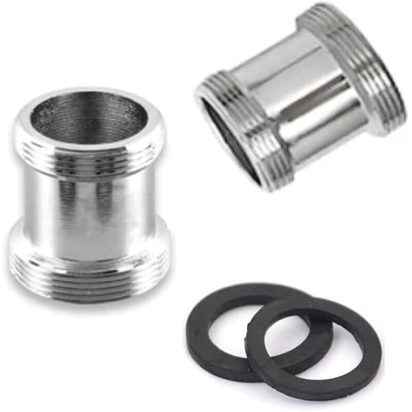 2 messinkisen hanasovittimen sarja. 22 mm NPT uros-uros. Hanan ilmastimen liitin pesuallashanaan. Vedenpuhdistin. Ilmastin (M20 - M22)