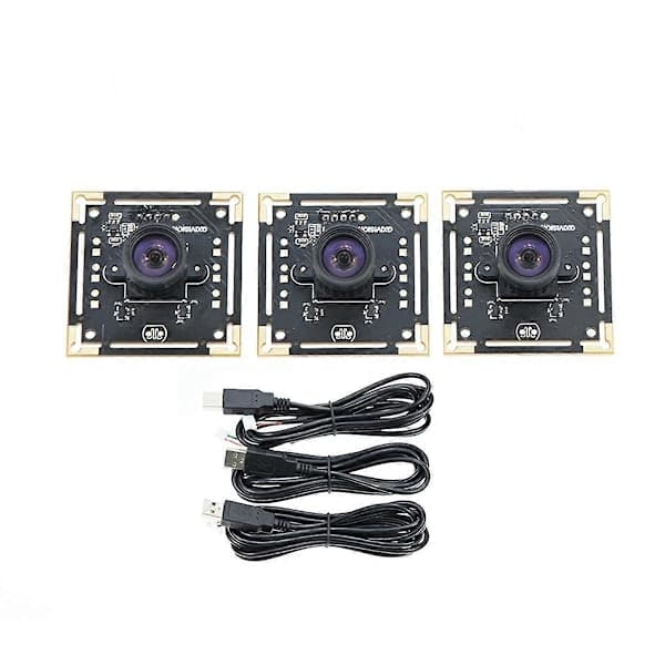 3 stk Kameramodul 100 Grader OV9732 2M Kabel 1280x720 30fps, Kompatibel med Autodarts.Io, USB-stasjon