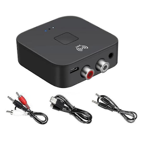Bluetooth 5.0 Rca Audio Modtager Aptx 3.5mm Aux Jack Musik Trådløs Bluetooth Adapter Med Nfc Til Bil Tv Computer Højttalere