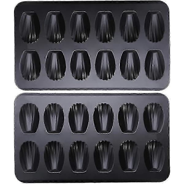 Madeleine-bageform med non-stick belægning og konstruktion i kulstofstål, jævn bagning og kraftige Madeleine-kageforme, elegant fransk konditoriopleve