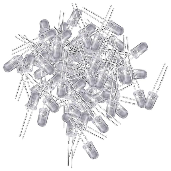 100 stk. 5mm Varmhvite LED Diode Lys DC 3V 20mA Pære Elektroniske Komponenter Lysdiode