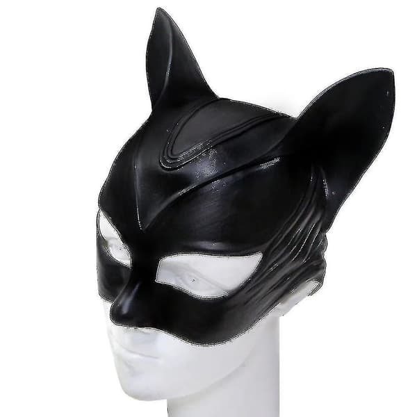 Kvinne Katt Selina Kyle Maske Bruce Wayne Kostyme Latex Fancy Voksen Halloween