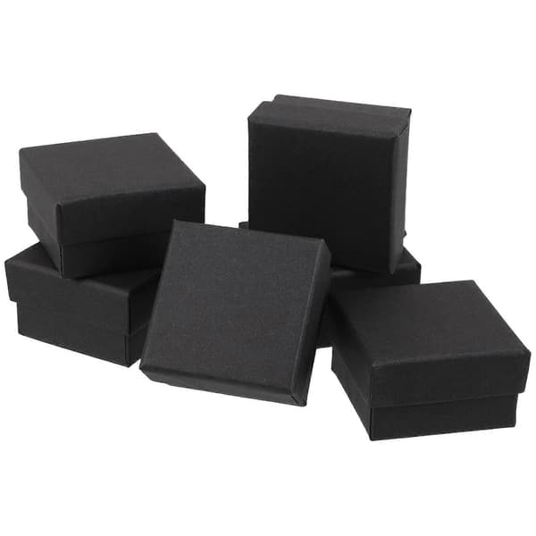 10 stk. smykkeemballasjebokser for ringer Små papirgaveesker med lokk for smykkeutstilling Halskjedeetui Armbåndsveske