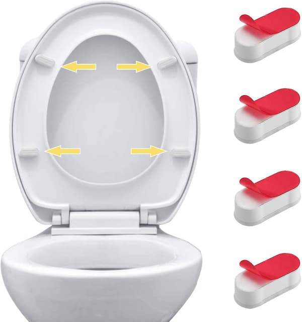 4 stk. Toiletsæde Bumpers Kit Universal Toiletsæde Buffer Stoppere