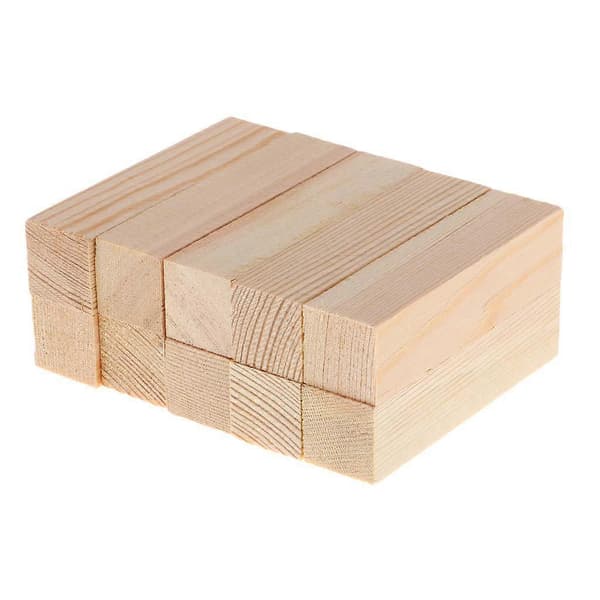10 kpl luonnollista balsapuupalikkaa, tikku, sauva, tee-se-itse-mallinnus, puutyö, käsityö 50 mm