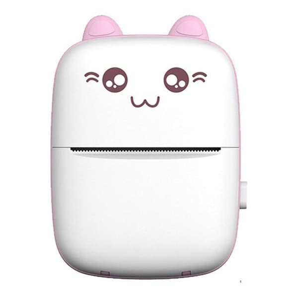 Bærbar Bluetooth termisk printer 58mm Mini Trådløs POS Billede Foto Mobiltelefonprinter Pink