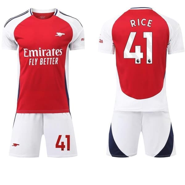fodboldtrøje fodboldtøj børn Arsenal Hjemmebanesæt Declan Rice #