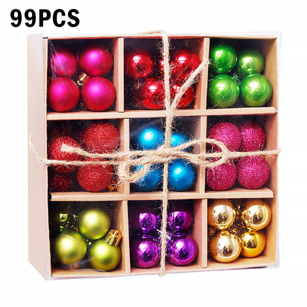 99pcs Christmas Tree Balls Hanging Holiday Decoration Colorful As The Picture