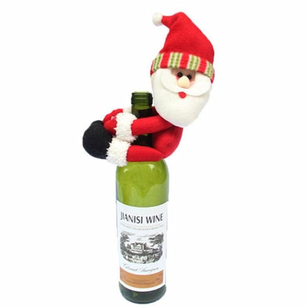 Christmas Santa Claus Snowman Elf Style Wine Bottle Decoration